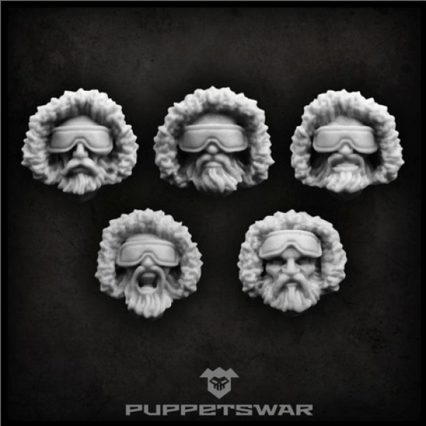 Puppetswar: (Accessory) Arctic Troopers Heads (5)