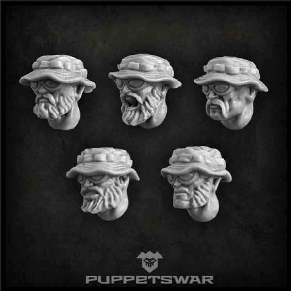Puppetswar: (Accessory) Guerilla Heads (5)