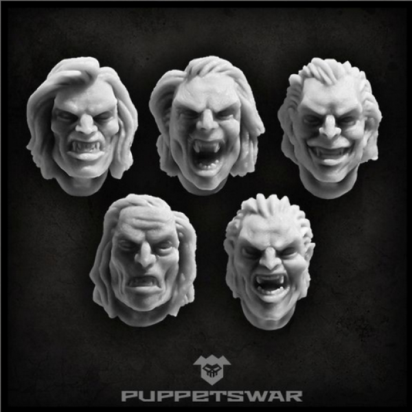 Puppetswar: (Accessory) Noble Vampire Heads (5)