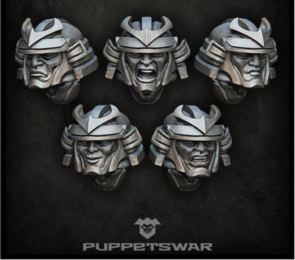 Puppetswar: (Accessory) Samurai Heads (5)