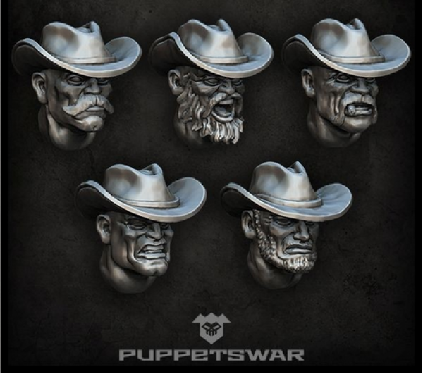 Puppetswar: (Accessory) Gunslinger Heads (5)
