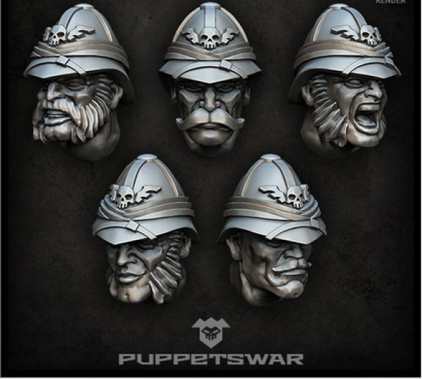 Puppetswar: (Accessory) Colonial Troopers Heads (5)