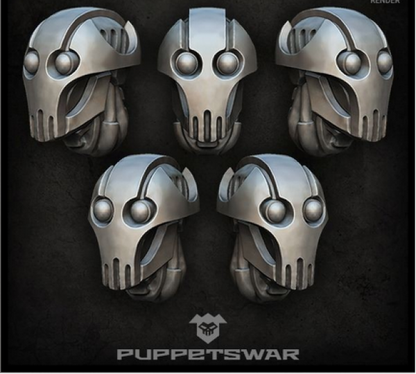 Puppetswar: (Accessory) Cyber Droid Heads (5)