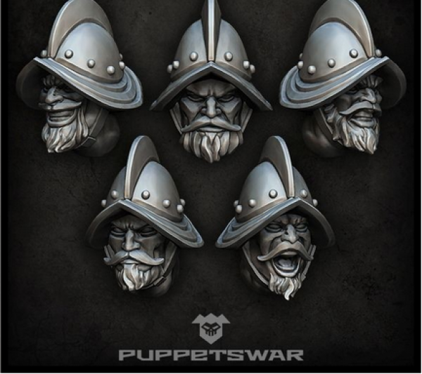 Puppetswar: (Accessory) Conquista Troopers Heads (5)