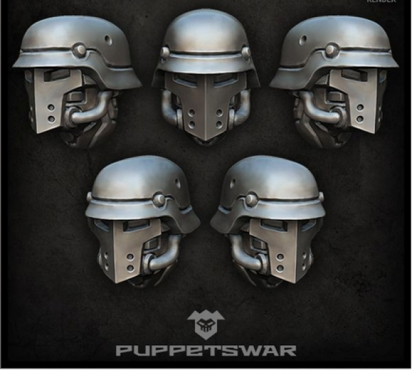 Puppetswar: (Accessory) Sturmpioniere Knight Heads (5)