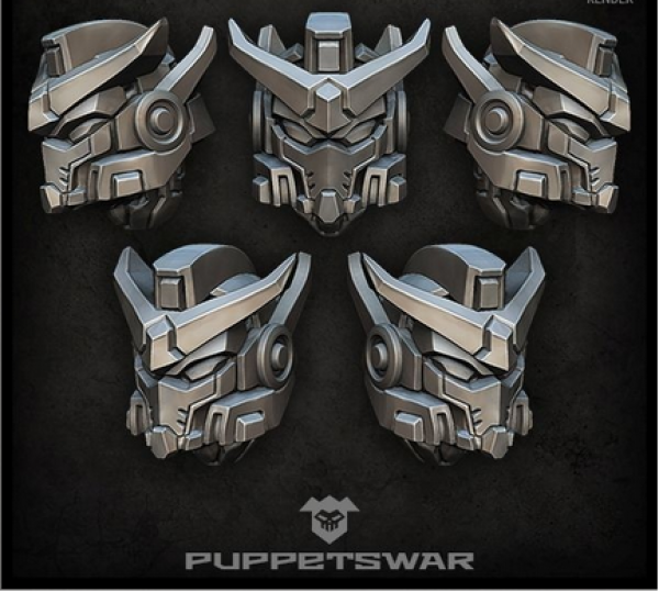 Puppetswar: (Accessory) Mech Warrior Helmets (5)