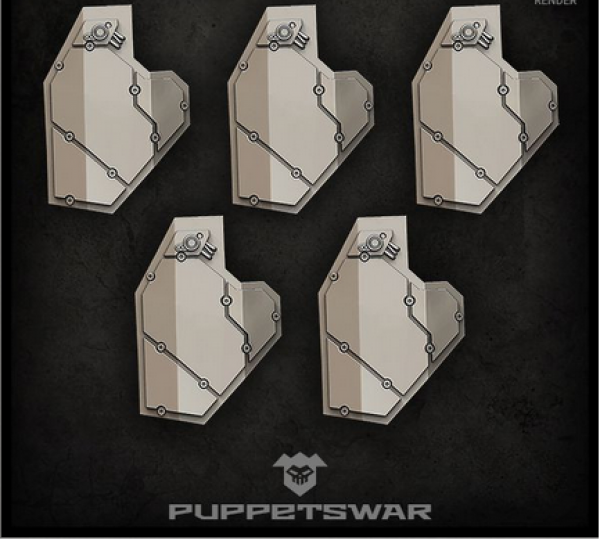 Puppetswar: (Accessory) Tech Shields (left) (5)
