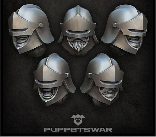 Puppetswar: (Accessory) Heavy Sentinel Heads (5)