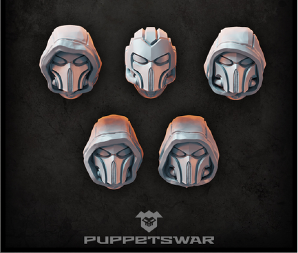 Puppetswar: (Accessory) Ninja Veteran Heads (5)