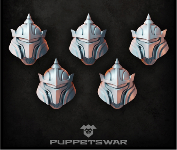 Puppetswar: (Accessory) Jangar Knights Helmets (5)