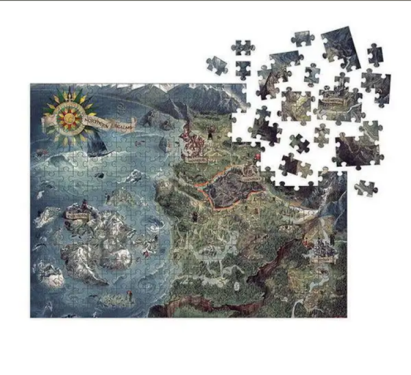 The Witcher 3 - Wild Hunt Puzzle: Witcher World Map (1000 piece puzzle)