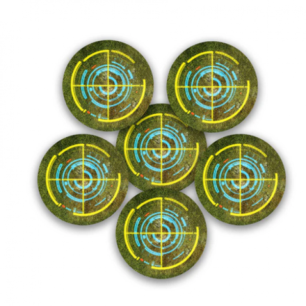 Frontline Gaming: Objective Markers - Grasslands #2 (6) (Yellow)