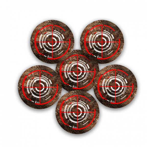 Frontline Gaming: Objective Markers - New World (6) (Red)