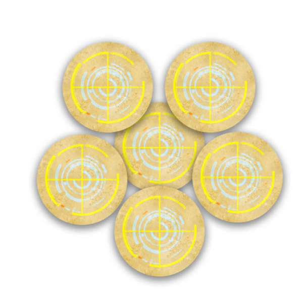 Frontline Gaming: Objective Markers - Sandswept Ruins (6) (Yellow)