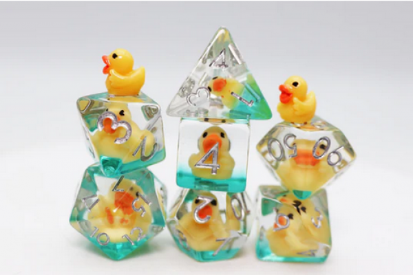 Polyhedral Dice Set: Rubber Duckie Dice Set (7)
