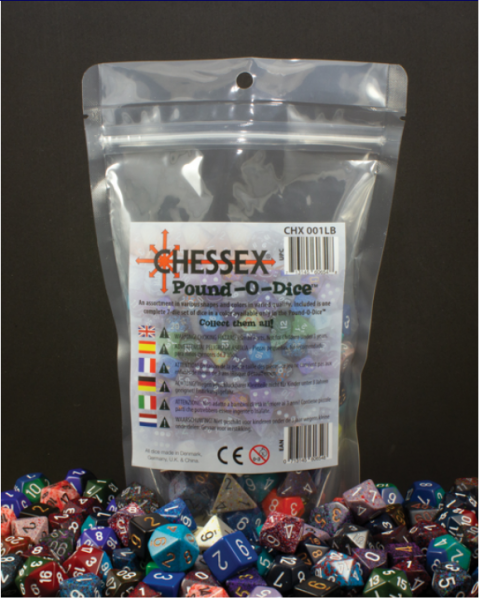 Chessex Bulk Dice Sets: Assorted Polyhedral Pound of Dice (1lb.)