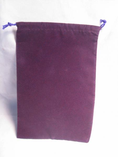 Velour Dice Bags: Large Purple (5'' x 7'')