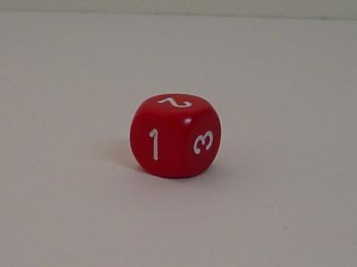 Opaque 16mm d3 (d6 w/ 1-2-3 twice) Red (1)