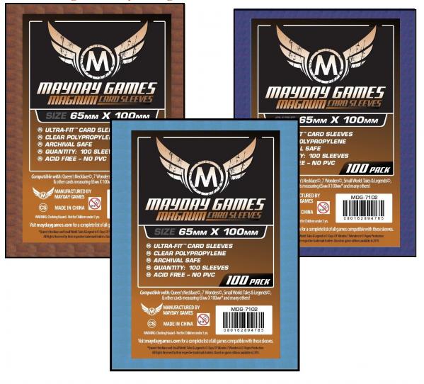 Brown Backed Magnum Ultra-Fit Copper Sleeves: 65 MM X 100 MM (100 Sleeves for 7 Wonders)