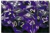 Chessex Dice Sets: Purple/White Translucent 16mm d6 (12)