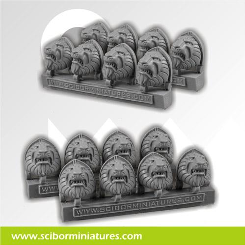 8 Scibor Miniatures Lion Shoulder Pads #4 