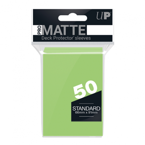 PRO-Matte 50ct Standard Deck Protector sleeves: Lime Green